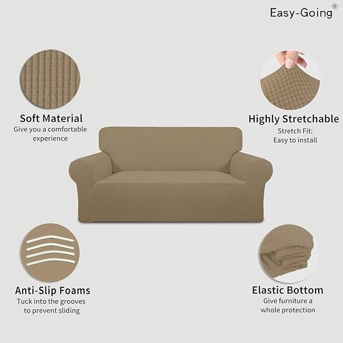 Easy-Going Stretch Oversized Loveseat Slipcover 1-Piece Sofa Cover Furniture - Image 3