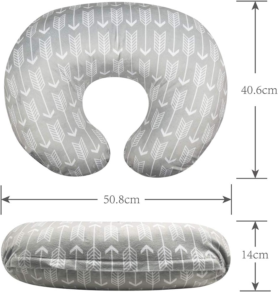 ALVABABY Minky Nursing Pillow Cover | Soft and Comfortable| Best for Breastfeeding Moms | Soft Fabric Fits Snug On Infant Nursing Pillows to Mothers While Breast Feeding MT-M01