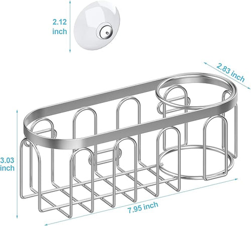 2-in-1 Sponge Holder for Kitchen Sink, Sink Caddy Kitchen Sink Organizer - Image 2