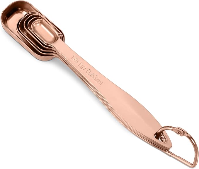 Accurate 18/8 Stainless Steel Measuring Spoons, Heavy Duty Good Handle Set of 6 - Image 4