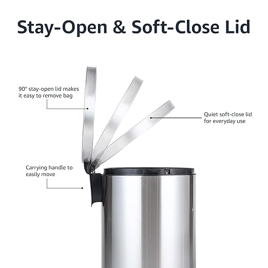 Amazon Basics Round Cylindrical Trash Can - Image 3