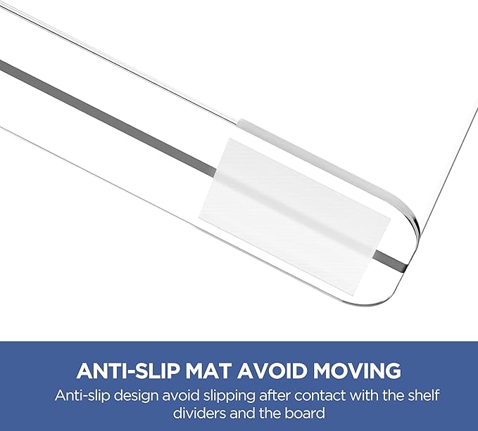 10 Pack 12 Inches Clear Shelf Dividers