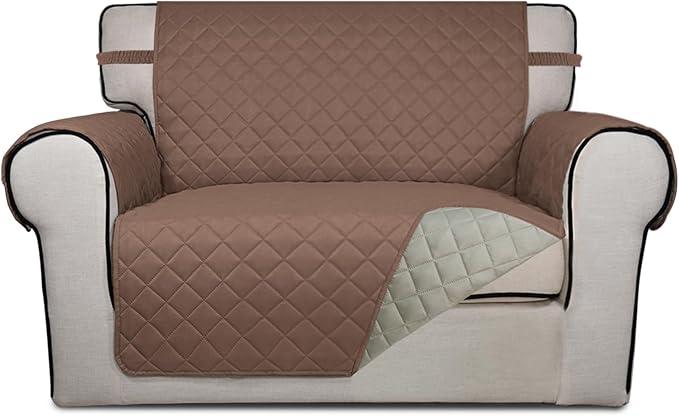PureFit Reversible Quilted Sofa Cover, Water Resistant Slipcover Furniture by PureFit