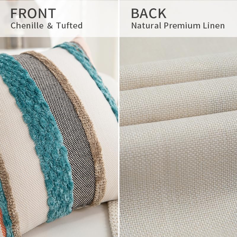 Boho Pillow Covers 18x18 Set of 2 for Couch-Modern Farmhouse Sofa Decorative ...
