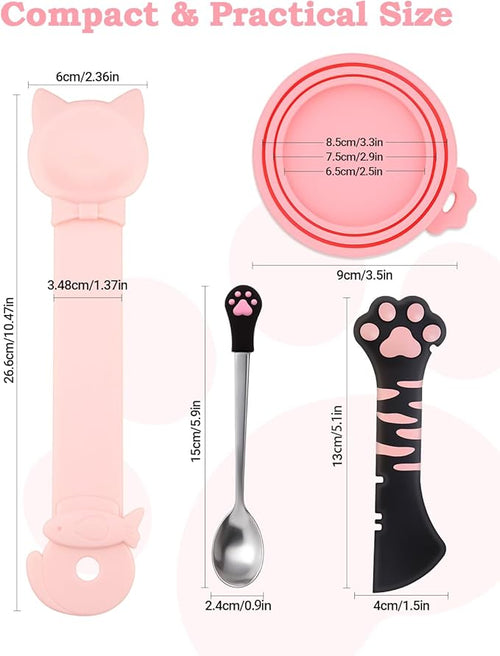 6 PCS Cat Food Can Covers Set, Reusable Silicone Can Lids - Image 2