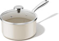 Redchef Ceramic Sauce Pan with Lid, 2.5QT Small Saucepan, Nonstick Cooking Pot by Redchef