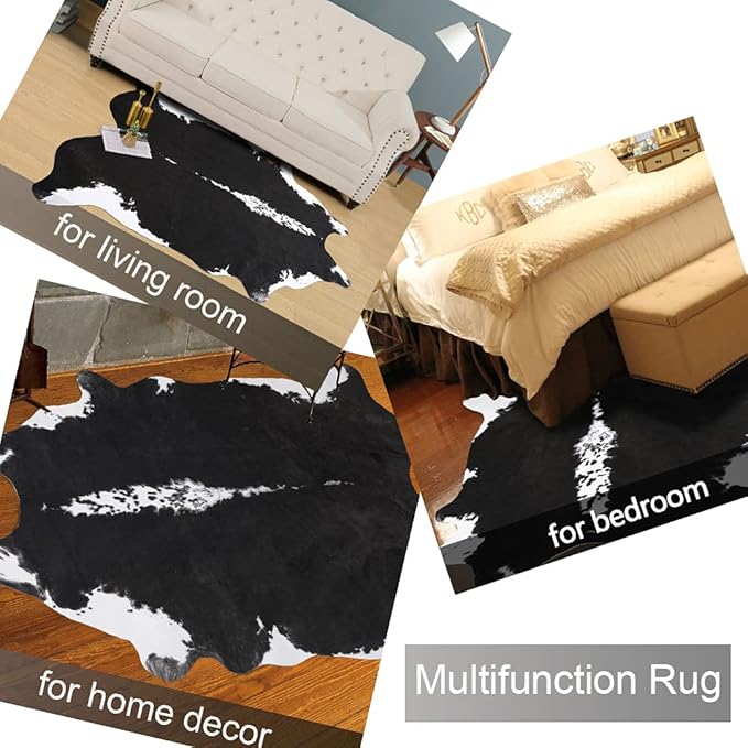 AROGAN 8x10 Feet Faux Cowhide Area Rugs - Image 5
