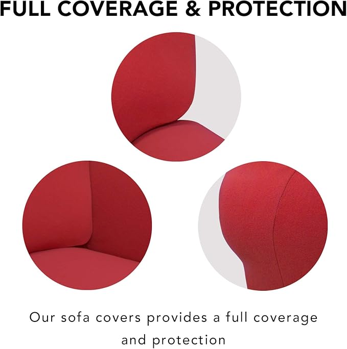 PureFit Super Stretch 4 Seater Sofa Slipcover – Spandex Non Slip Soft Couch - Image 3
