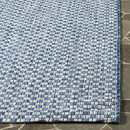 SAFAVIEH Courtyard Collection 8' x 11' Blue/Grey CY8653 Indoor/ Outdo...