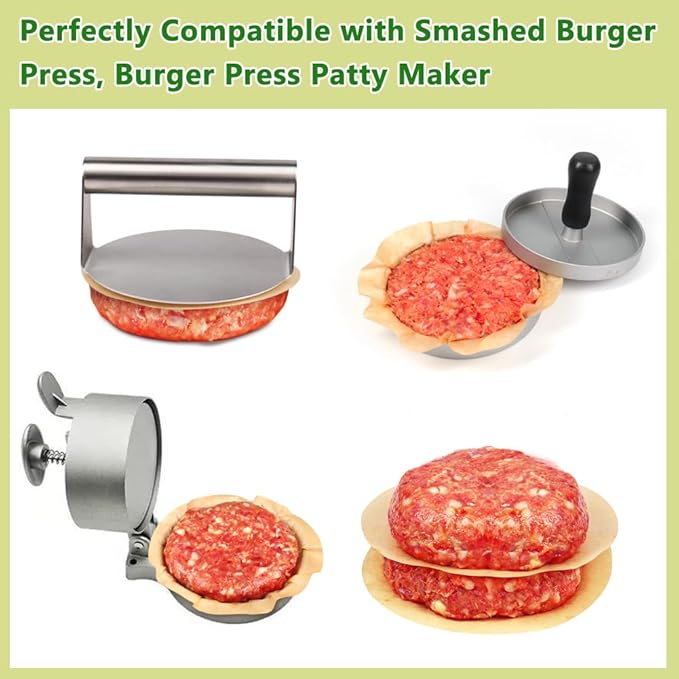 BOYAN 7 Inch Parchment Paper Rounds, Hamburger Patty Paper/Burger Press Paper - Image 4