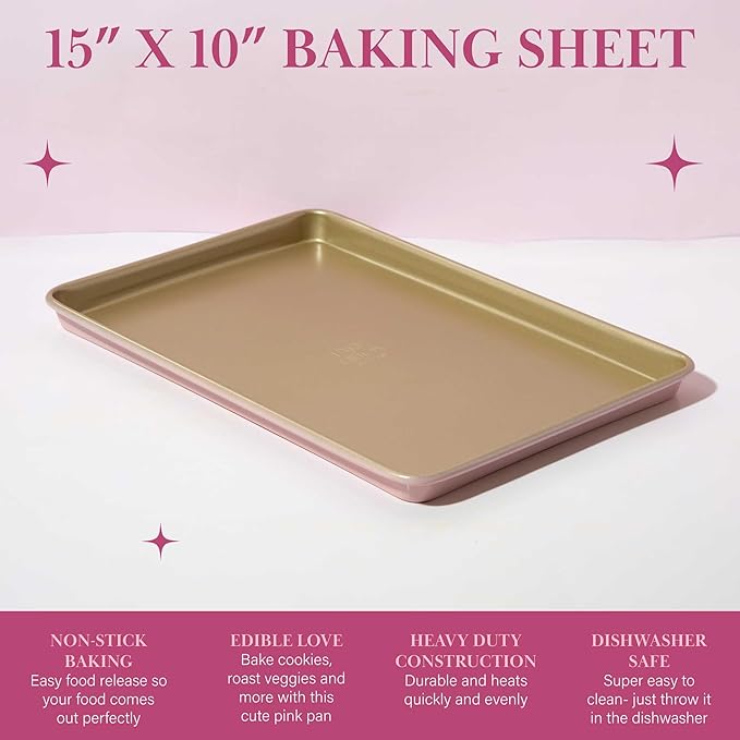 Paris Hilton Nonstick Carbon Steel Bakeware Collection, 15-Inch x 10-Inch - Image 2