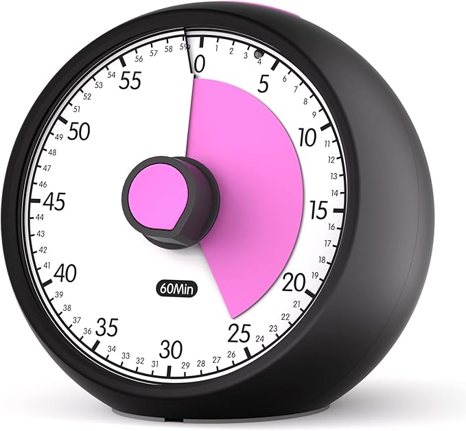 Visual Timer for Kids 60-Minute Countdown Timer by Conchstar