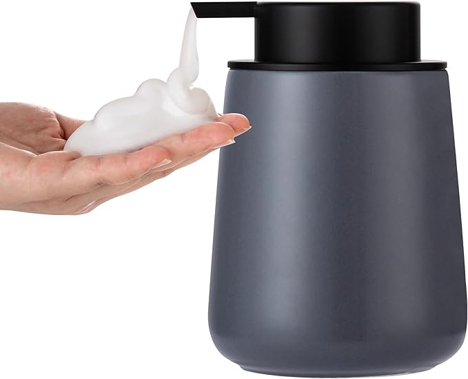 Enra Foaming Soap Dispenser, 12 oz Foam Ceramic Hand Soap Dispenser, by Enra