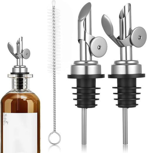 2 PCS Oil Spout, Olive Oil Dispenser Spout, Liquor Pour Spouts Self Closing by Unknown