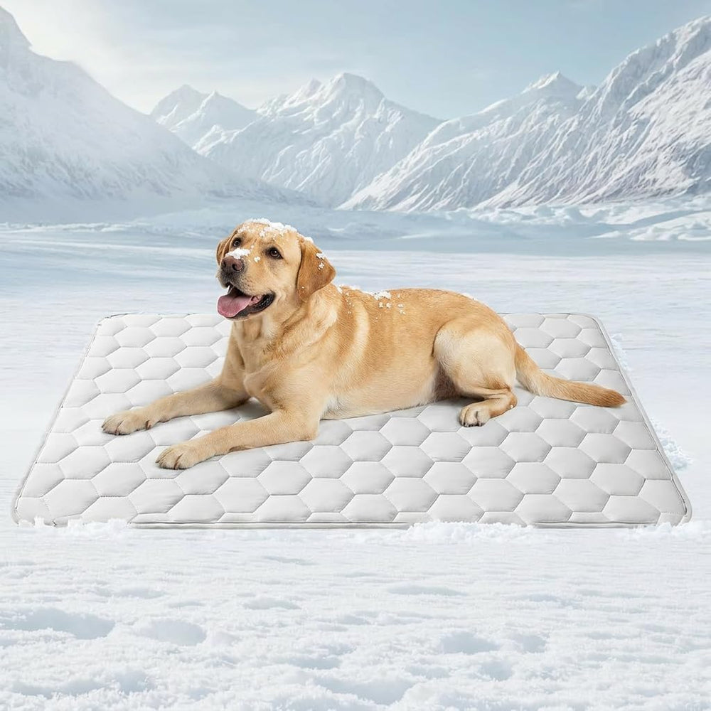Dog Cooling Mat for Large Dogs,Washable Self Cooling Pet Pad with Non Slip Bo...