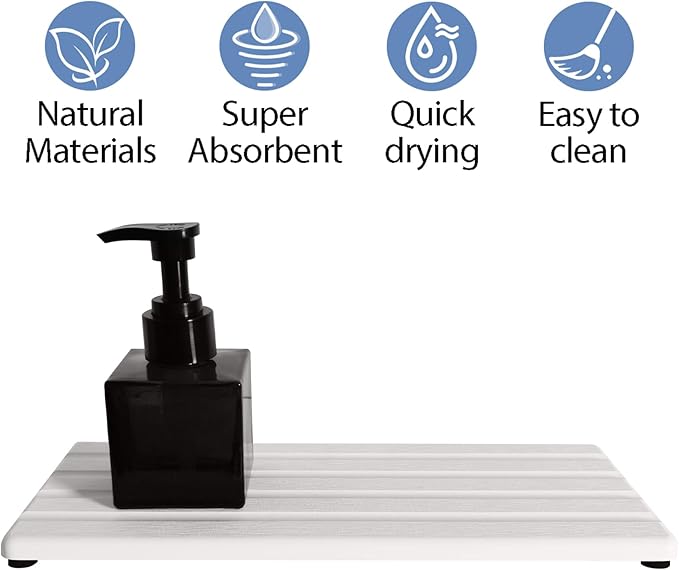 Diatomite Soap Dish, Water Absorbing Stone Tray, Kitchen Sink Organizer - Image 3
