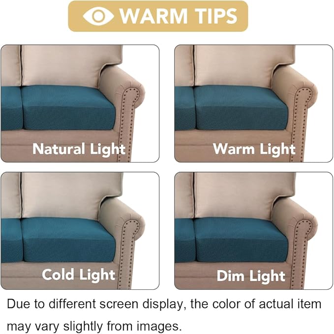 H.VERSAILTEX Super Stretch Individual Seat Sofa Covers Couch cushion covers - Image 7