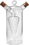 Iconikal 2-in-1 Glass Oil & Vinegar Salad Dressing Cruet Bottle Pourer by Iconikal