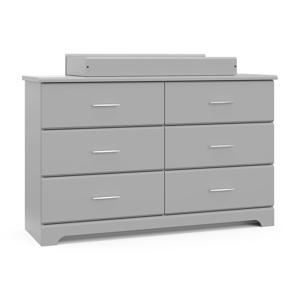 Storkcraft Brookside 6 Drawer Dresser, Pebble Gray