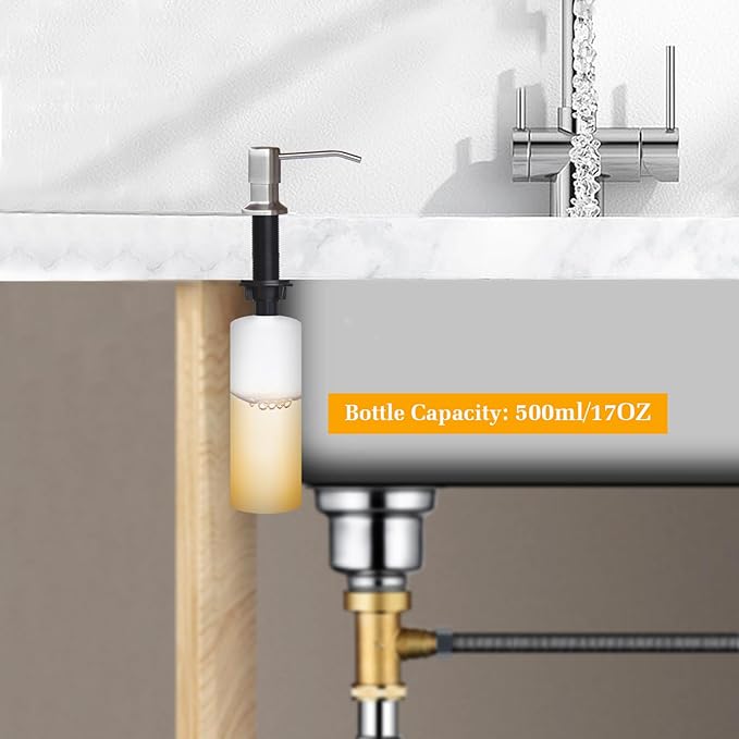 Soap Dispenser for Kitchen Sink, Built in Sink Soap Dispenser Lotion Dispenser - Image 3