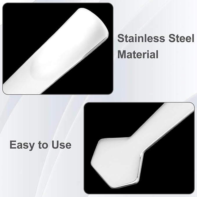 Pndeyo 3pcs Mini Stainless Steel Makeup Spatula, Reusable Cosmetic Cream - Image 3