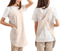 Cotton Cross Back Aprons Solid Color Cooking Kitchen Garden Smock by Caatoor