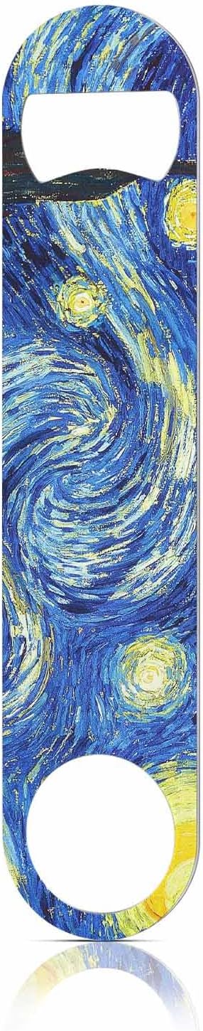 Starry Night Stainless Steel Bottle Opener Van Gogh Oil Panting Art Classic by TASDANA