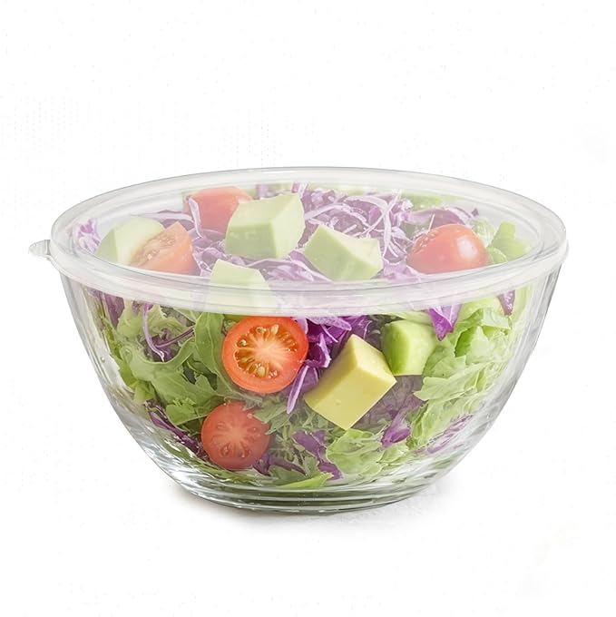 5 Quart Deep Big Glass Bowl
