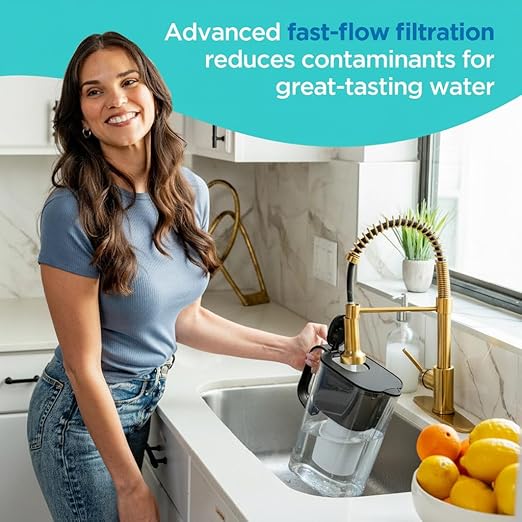 HOMEWATER 10-Cup Pitcher Filter – BPA-Free, High-Capacity 2.4L Pitcher - Image 4