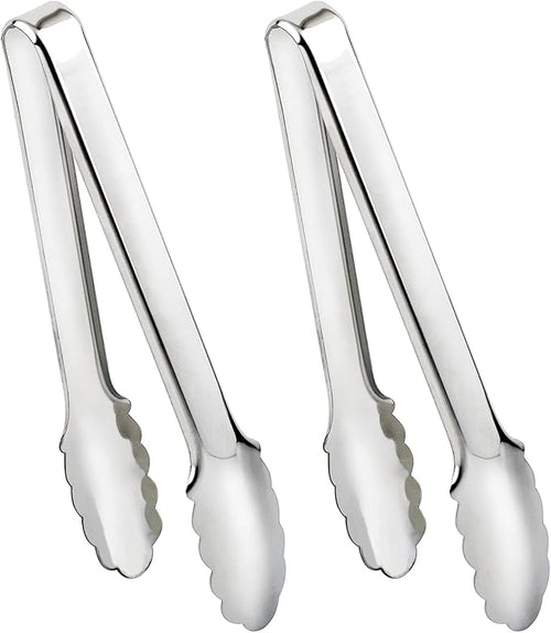 2 Pack Serving Tongs Serving Utensils Salad Tongs Metal Buffet Tongs Non-slip & by IAXSEE