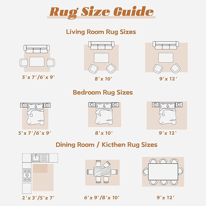 Area Rug 5x7 Washable Rug, Vintage Boho Medallion Rugs Non-Slip Soft Low Pile - Image 8