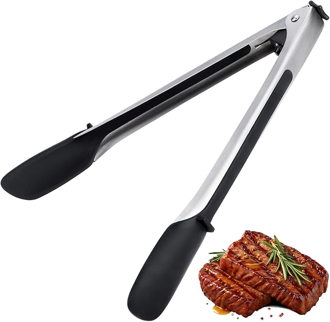 Stainless Steel Heat Resistant Kitchen Tongs by CUISITOOL