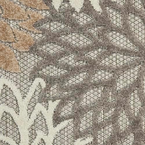 Nourison Home Aloha Natural 7' x 10' Area Rug - Easy Clean, Non Shedd...