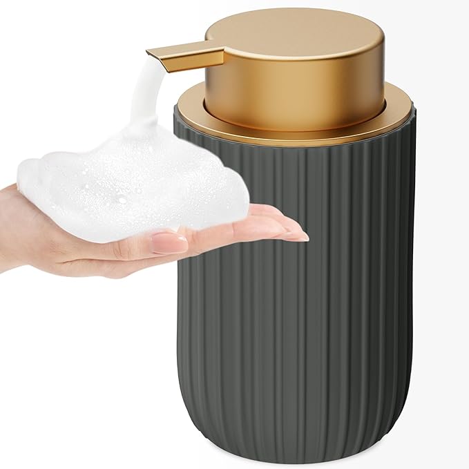 Ceramic Foaming Soap Dispenser, 12 oz Bathroom Foam Hand Soap Dispenser by Dlirho