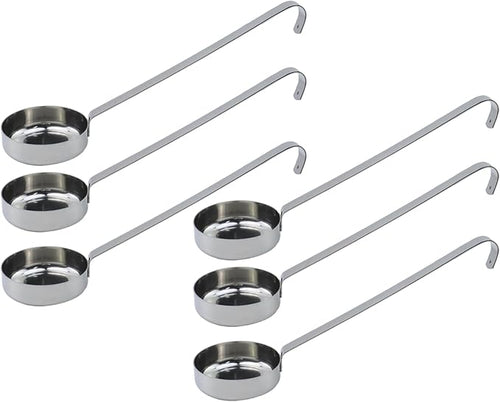 10.55 Inch 3 oz 6 Pcs Silver Stainless Steel 201 Long Handle Soup Spoon by TSNAMAY