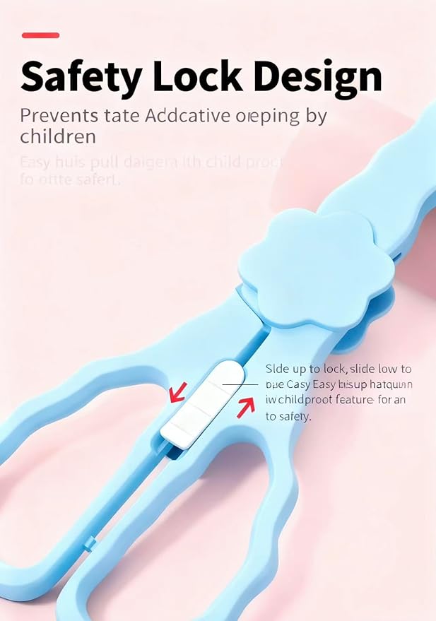 Baby Food Scissors with Travel Case, Portable Stainless Steel Shears with - Image 2