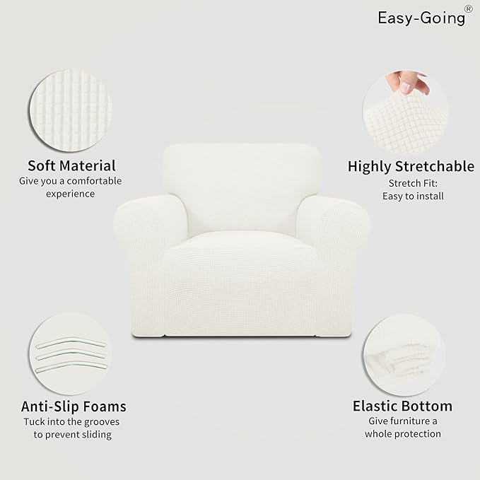 Easy-Going Stretch Chair Sofa Slipcover 1-Piece Couch Sofa Cover Furniture - Image 2
