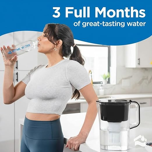 HOMEWATER 10-Cup Pitcher Filter – BPA-Free, High-Capacity 2.4L Pitcher - Image 8