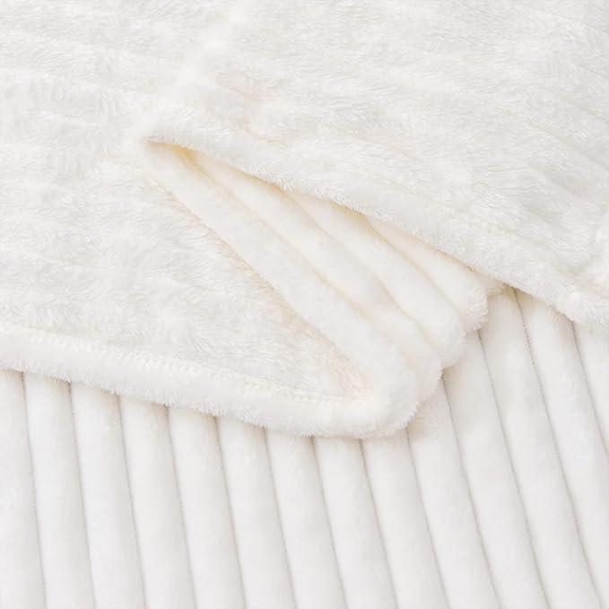 BEDELITE Fleece Throw Blanket for Couch – 3D Ribbed Jacquard Soft and Warm - Image 7