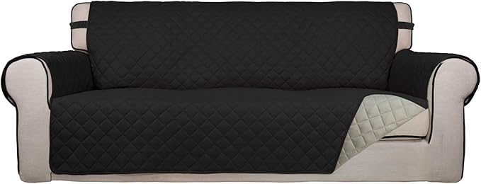 PureFit Reversible Quilted Sofa Cover, Water Resistant Slipcover Furniture by PureFit