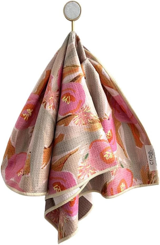 Reversible Microfiber Towel, Quick-Drying Hand Towels for Home Cleaning Use | Ultra Absorbent, Modern Design, Scratch-Free, Lint-Free, Kitchen, Bathroom, Car Cleaning, 19x29 Inches, Set of 1, Reeds Towel