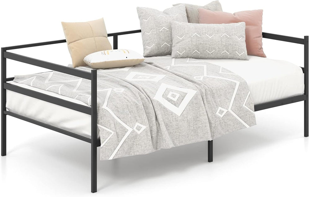 KOMFOTT Twin Size Metal Daybed Frame, Heavy-Duty Metal Slats Support Platform...
