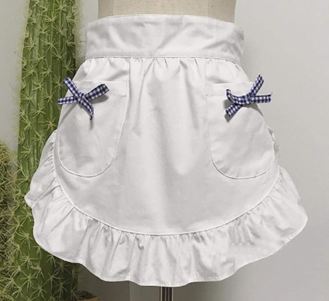 CRB Fashion Waist Apron Kitchen Cooking Restaurant Cotton Bistro Half Aprons - Image 2