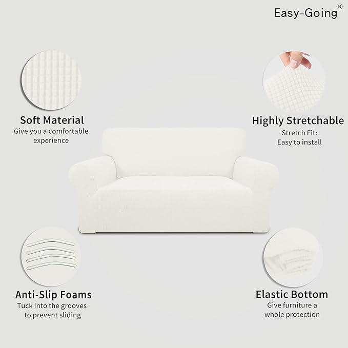 Easy-Going Stretch Loveseat Slipcover 1-Piece Sofa Cover Furniture Protector - Image 5
