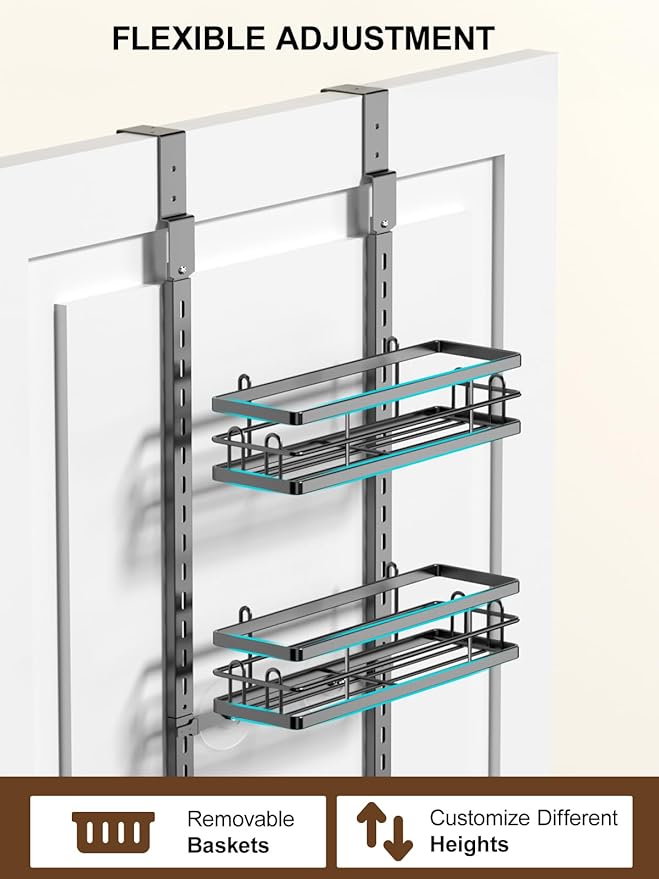 Delamu 9-Tier Over the Door Pantry Organizer, Adjustable Pantry Door Organizers - Image 6