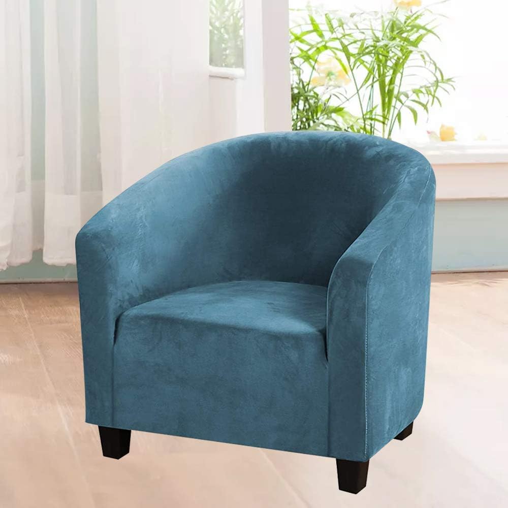 MIFXIN Club Chair Slipcover High Stretch Velvet Tub Chair Cover 1 Piece Spand...