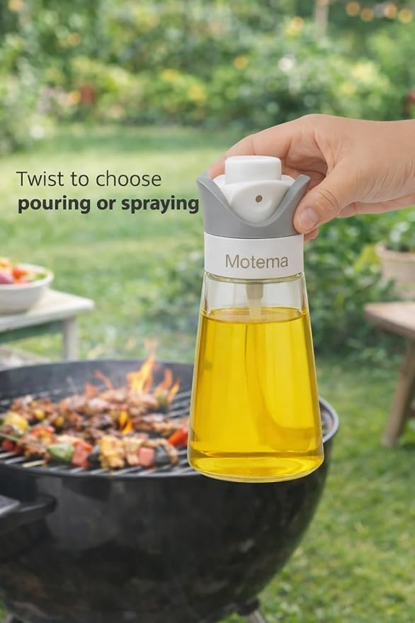 Oil control Dispenser Bottle, Spray & Pour 2-in-1, Precision Olive Oil Sprayer - Image 4