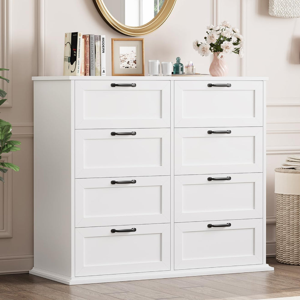 BOTLOG Wood Dresser for Bedroom with 8 Drawers