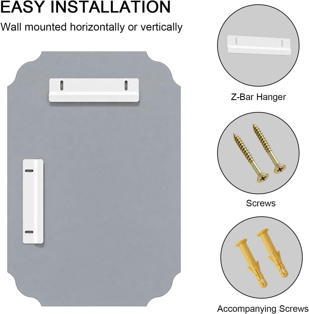18''x24'' Wall Mirror Frameless Bathroom Mirrors Tempered Gla...