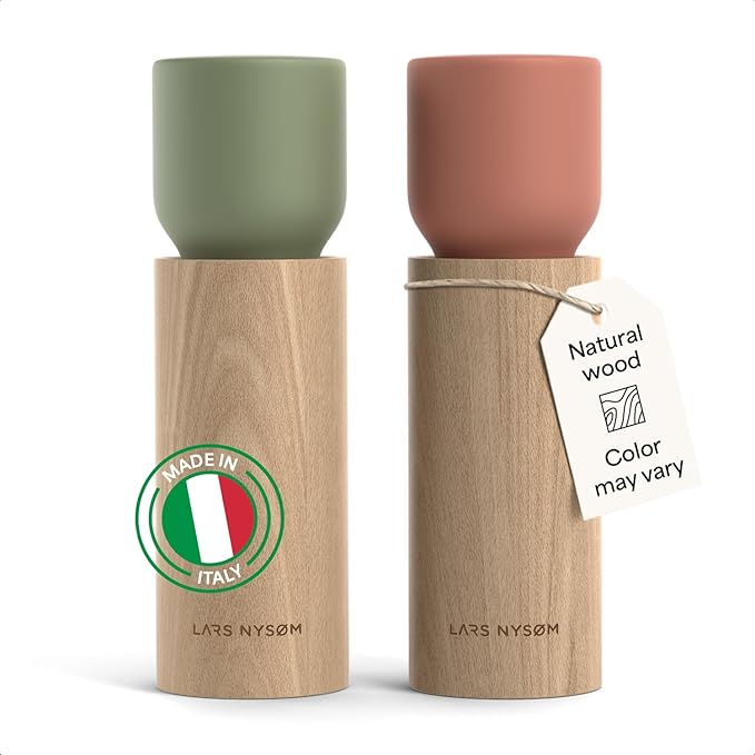 LARS NYSØM Wooden Salt and Pepper Grinder Set Manual by LN